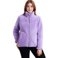 M-4XL Fleece Jacket Polar Fleece Top Reversible Thickened Coral Fleece Sweatshirt Cardigan  - Thumbnail 4