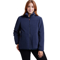 L-5XL Fleece Jacket Polar Fleece Top Reversible Thickened Coral Fleece Sweatshirt Cardigan - Thumbnail 2