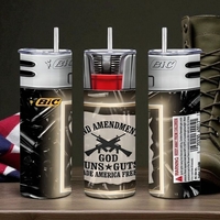 2nd Amendment God G#ns Guts Lighter Wrap, Bic Lighter Sleeve Decal, Pro-G#n Rights Gift - Thumbnail 1