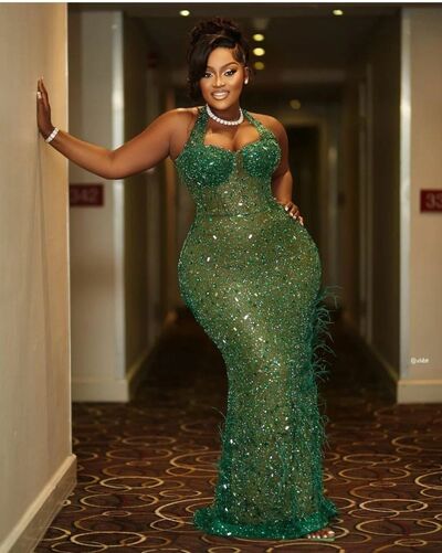 Green Sequins Mermaid African Girls Prom Dresses Evening Formal Gown Beading Crystals Birthday Party Dress