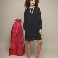 Pleated Dress - Thumbnail 3