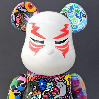 Custom bearbrick 400% by swaggerassic "the entropy bear”