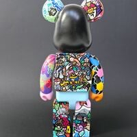 Custom Bearbrick 400% by Swaggerassic "Tattooed Oni” - Thumbnail 3