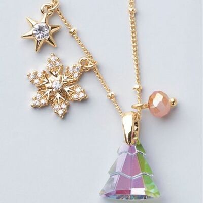 Northern star holiday charm necklace - clearance