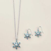 Shimmering Snowfall Necklace & Earring Set - Thumbnail 1
