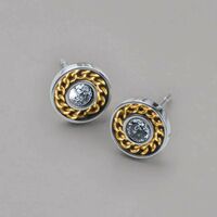 Stainless Steel Unisex Chain Reaction CZ Earrings - FINAL SALE - Thumbnail 1