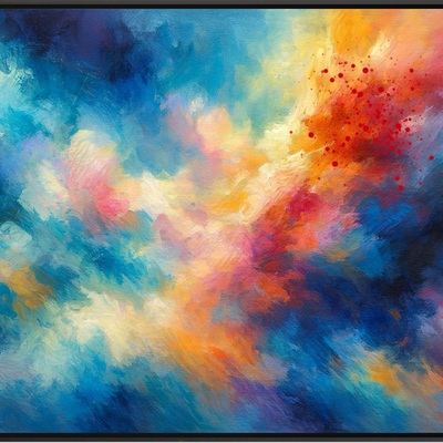 Colorful clouds in motion