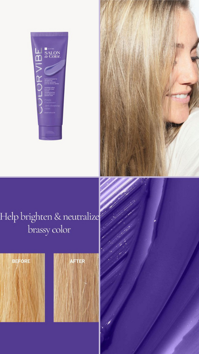 Elastine Salon De Color Color-Vibe Purple Conditioner - FINAL SALE