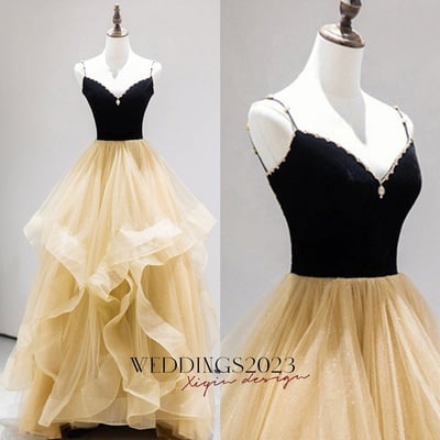 Layered tulle prom dress ruffle spaghetti straps sweetheart beaded princess quinceanera dresses ball gown