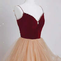 Layered Tulle Prom Dress Ruffle Spaghetti Straps Sweetheart Beaded Princess Quinceanera Dresses Ball Gown - Thumbnail 3