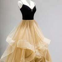 Layered Tulle Prom Dress Ruffle Spaghetti Straps Sweetheart Beaded Princess Quinceanera Dresses Ball Gown - Thumbnail 2