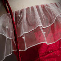 Burgundy Mermaid Velvet Spaghetti Straps Prom Dress with Split - Thumbnail 5