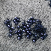 Sweet beaded chic butterfly button loose sweater retro lapel long-sleeved knitted cardigan - Thumbnail 3