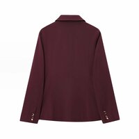 Slim-fit blazer with padded shoulders - Thumbnail 1