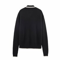 Contrast ribbed-knit jacket - Thumbnail 2