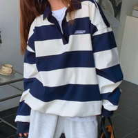 STRIPED POLO SWEATER  - Thumbnail 1