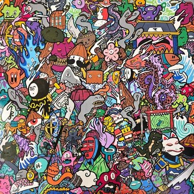 painting by swaggerassic "the entropy square”