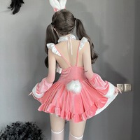 Sexy Pink Bunny Cosplay Dress - Thumbnail 4