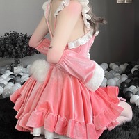 Sexy Pink Bunny Cosplay Dress - Thumbnail 5