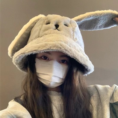 Cute long ears puppy plush hat