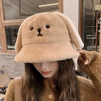 Cute Long Ears Puppy Plush Hat - Thumbnail 2
