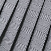 Chic Grey Plaid Pleated Skirt - Thumbnail 3