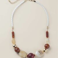 Warm Autumn Beaded Necklace - FINAL SALE - Thumbnail 1