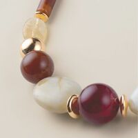 Warm Autumn Beaded Necklace - FINAL SALE - Thumbnail 2