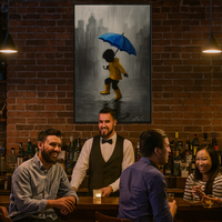 Child Dancing in the Rain - Thumbnail 2