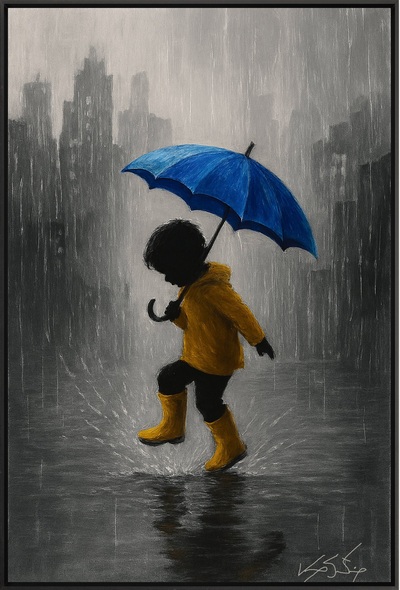Child Dancing in the Rain