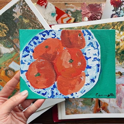 “gathered”  5x7 inch still life, original painting no.04