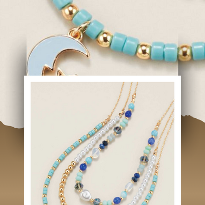 Moonlight waves layered necklace - final sale - Thumbnail 3