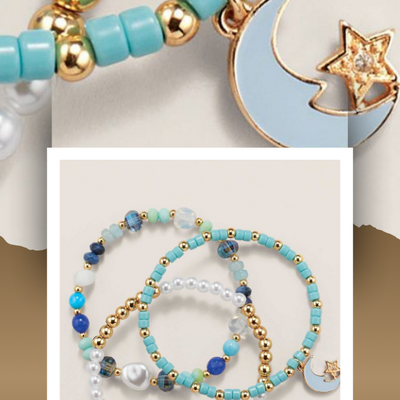 Moonlight waves bracelet set - final sale