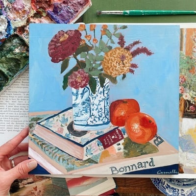 “a slow, still life” original 10x10 inch painting no.01