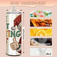 ​"You Ain't Getting Shit" Funny Santa Tumbler | 20oz Skinny Sublimation  - Thumbnail 4