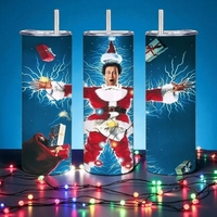 ​Clark Griswold Lights Up Christmas Tumbler - National Lampoon's Shocked Santa 20 oz - Thumbnail 3