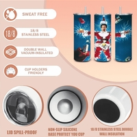 ​Clark Griswold Lights Up Christmas Tumbler - National Lampoon's Shocked Santa 20 oz - Thumbnail 4