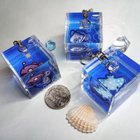 Liquid Fish Cube Keychains - Thumbnail 2