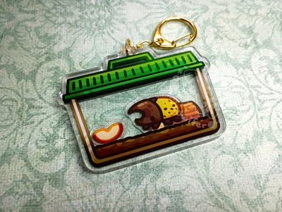 Hercules Beetle Shaker Keychain