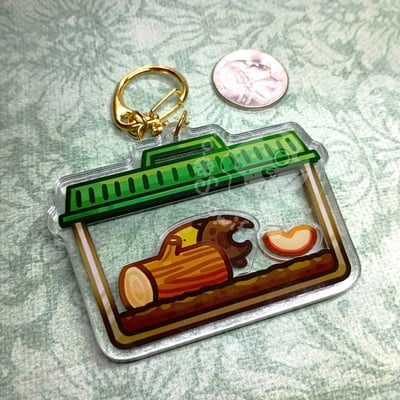 Hercules beetle shaker keychain