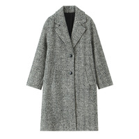 Fashionable and elegant women's herringbone twill coat - Thumbnail 1