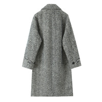 Fashionable and elegant women's herringbone twill coat - Thumbnail 2