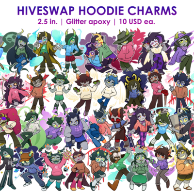 Set 3 | 2'5" aspect hoodie acrylic charms