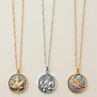 Pearlescent Season Leaf Necklace - FINAL SALE - Thumbnail 1