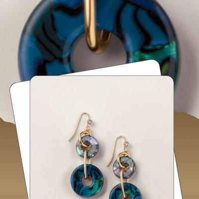 Luminous tides link earrings - final sale - Thumbnail 1