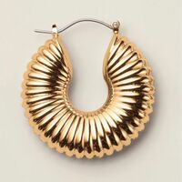 Rippled Flow Hoop Earrings - FINAL SALE - Thumbnail 2