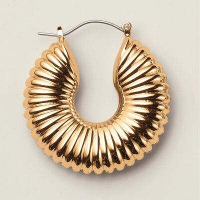 Rippled flow hoop earrings - final sale