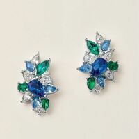 Luxe Blue Flora Necklace and Earring Set - FINAL SALE - Thumbnail 3