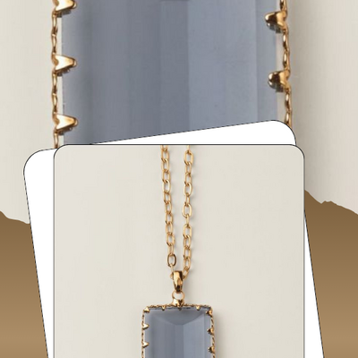 Dusk frame pendant necklace - final sale