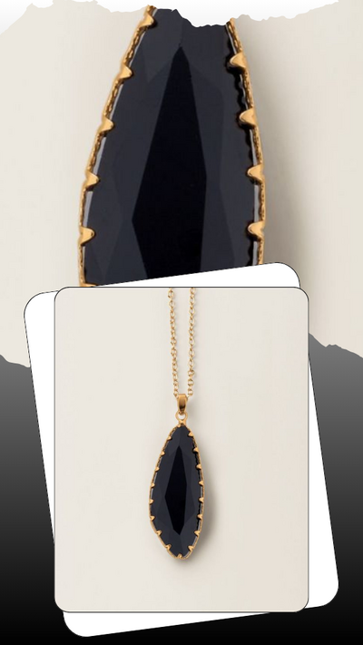 Midnight Leaf Pendant Necklace - FINAL SALE